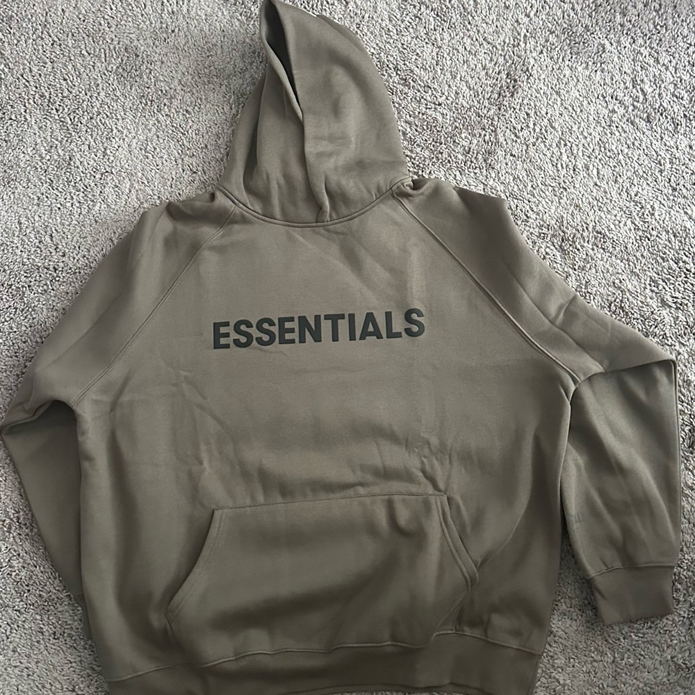 Essentials Men's Khaki Hoodie